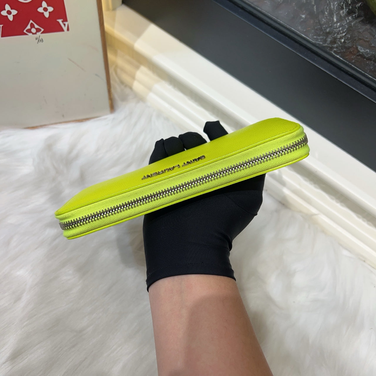 YSL yellow wallet