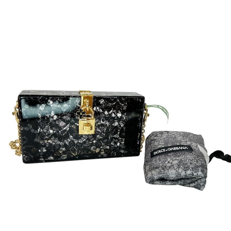 Preloved Dolce&Gabbana Black Lace Crossbody Bag