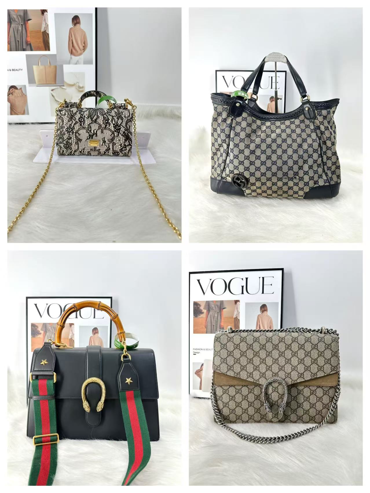 3 gucci bags+1 DG bags