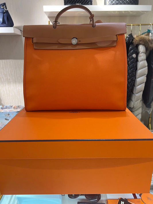 Preloved Hermes orange herbag