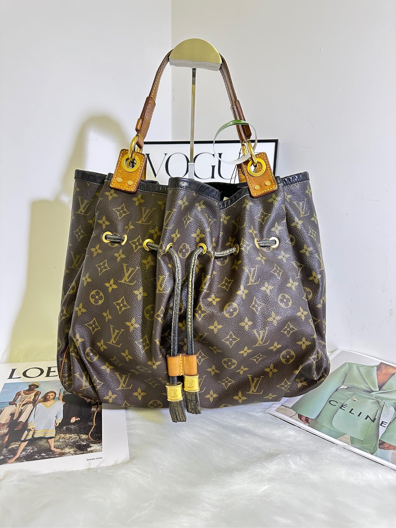 LV backpack and LV tote bag