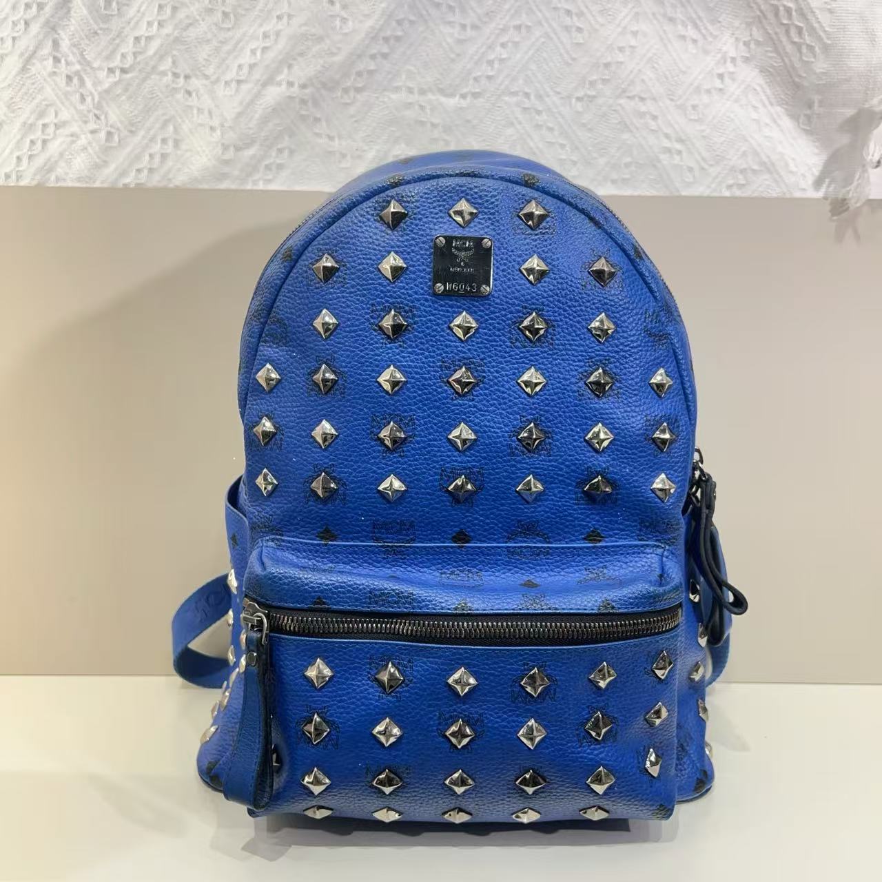 MCM blue backpack