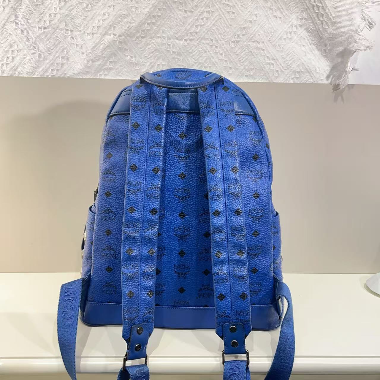 MCM blue backpack