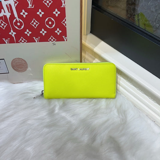 YSL yellow wallet