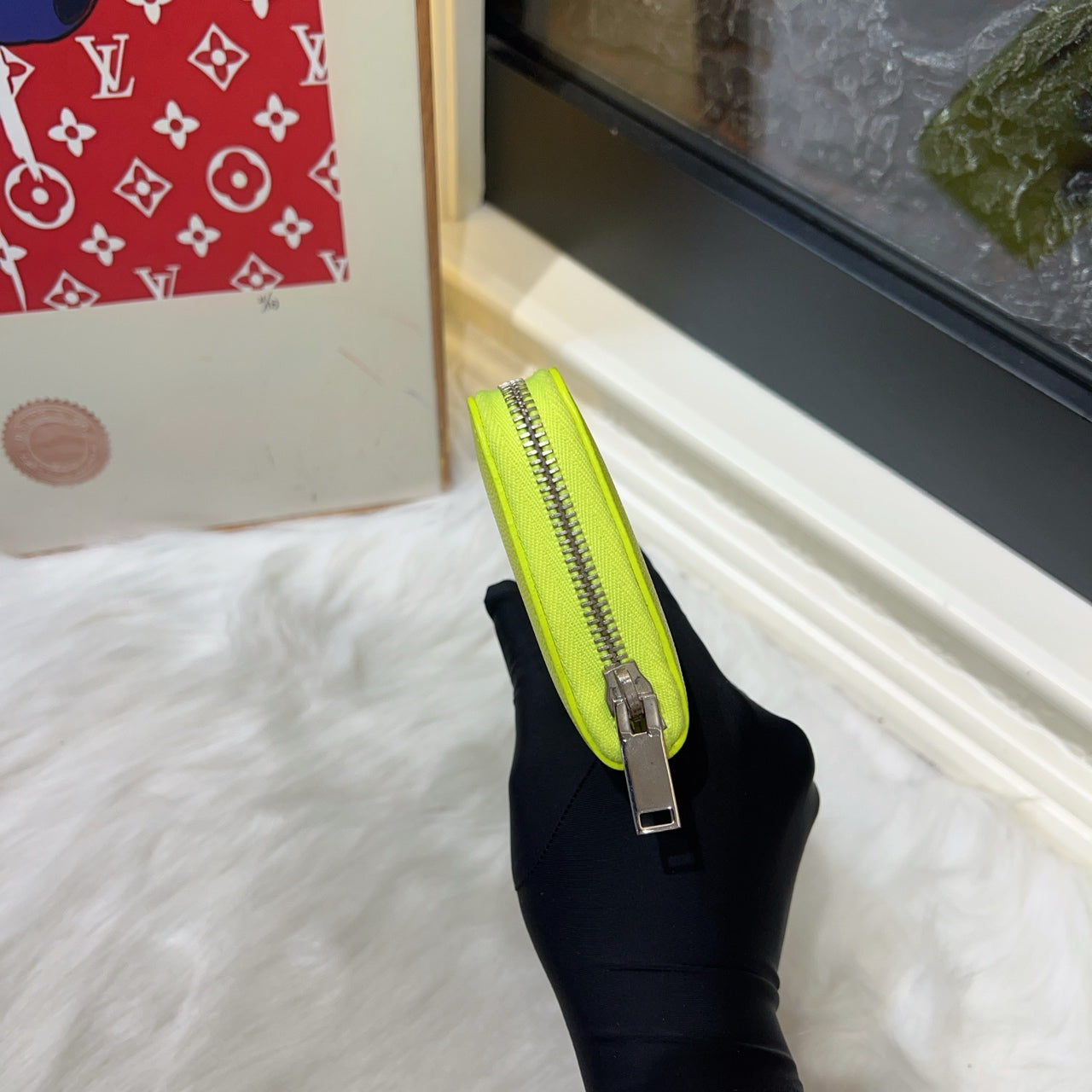 YSL yellow wallet