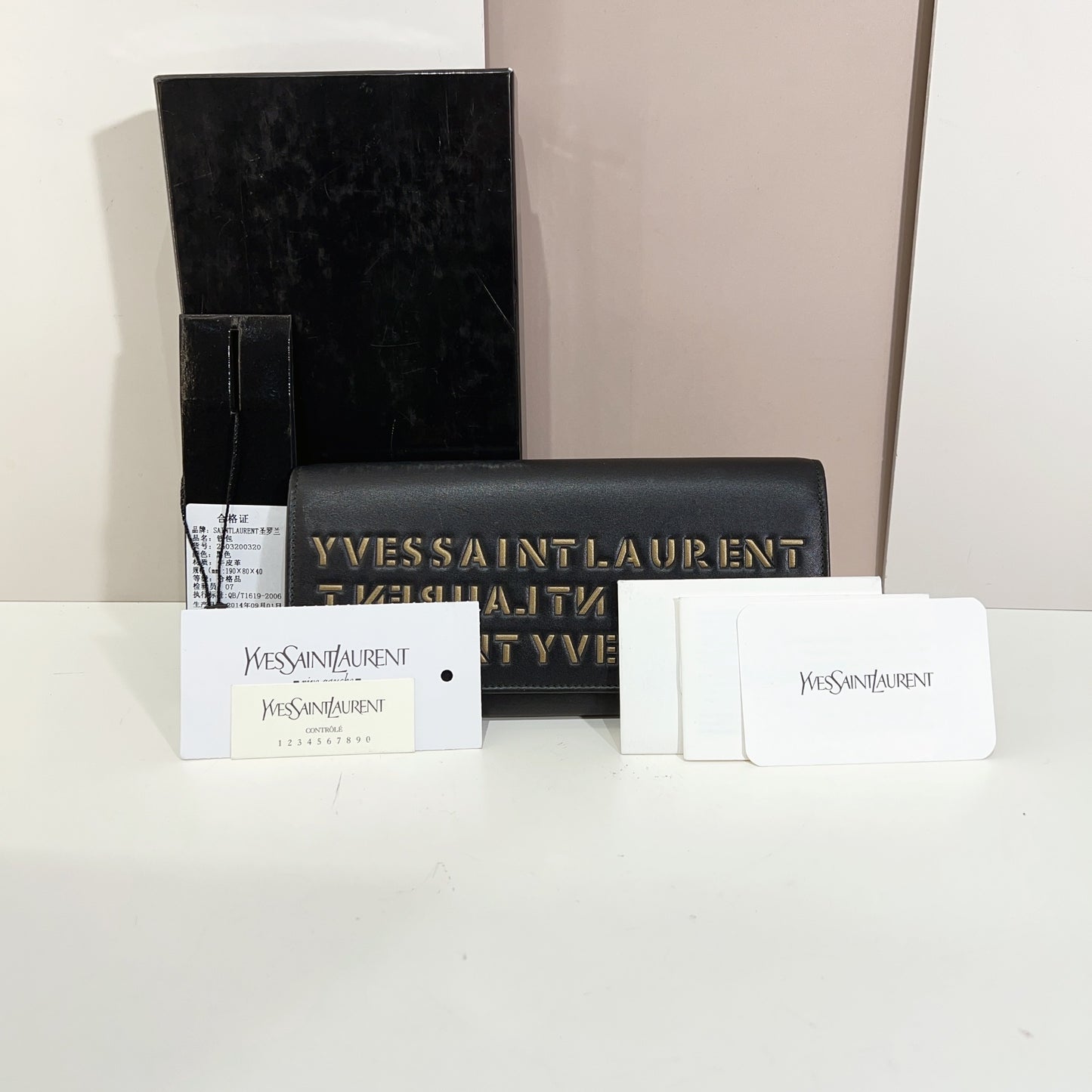 YSL black wallet