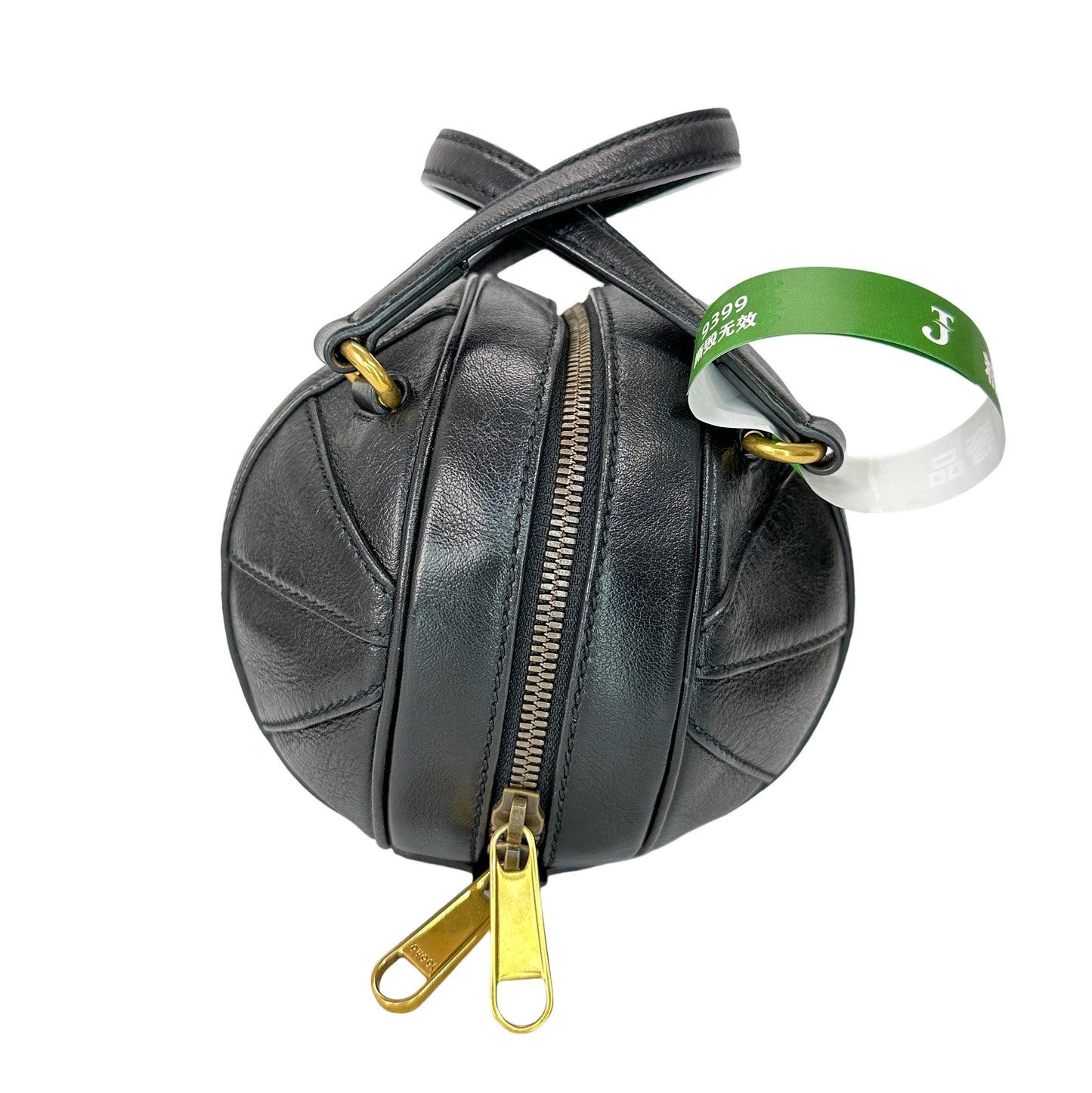 GUCCI Energy Mini Tifosa Basketball Shaped Shoulder Bag Black