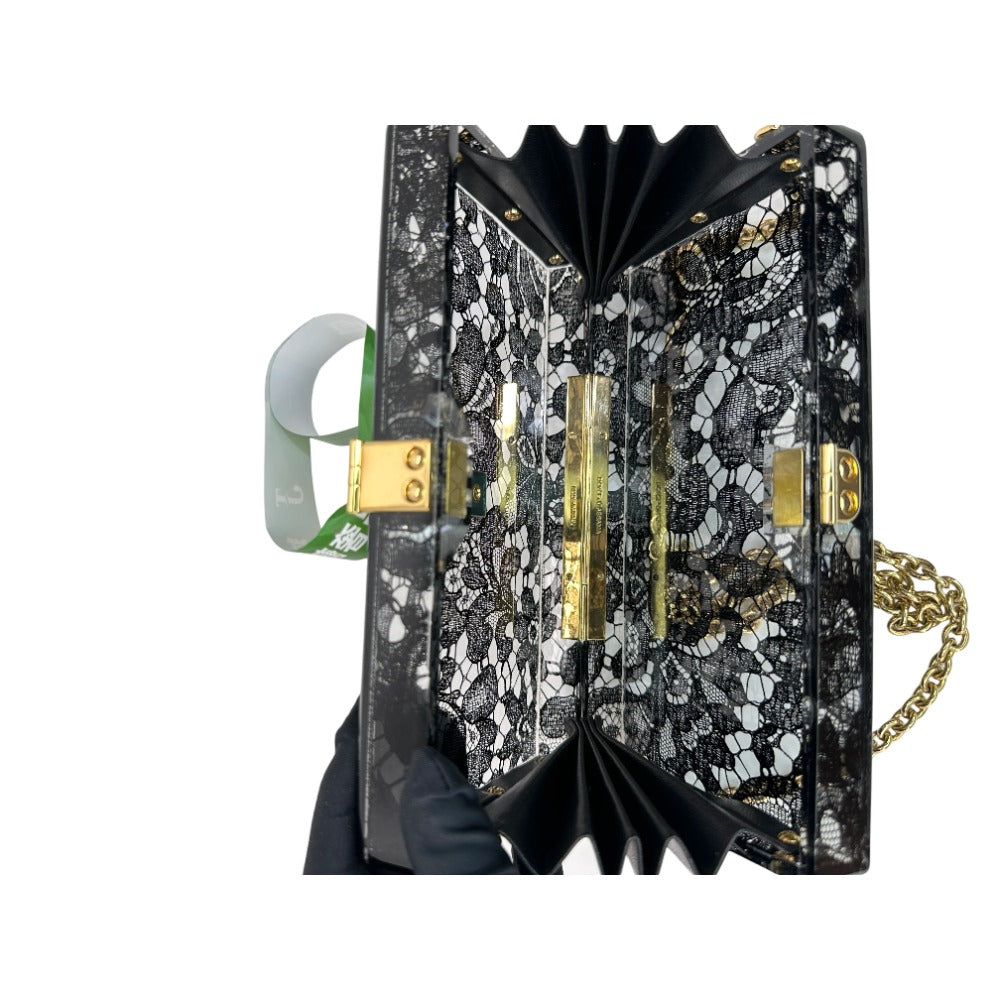 Preloved Dolce&Gabbana Black Lace Crossbody Bag