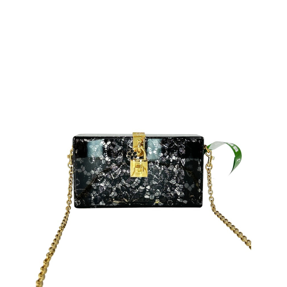 Preloved Dolce&Gabbana Black Lace Crossbody Bag