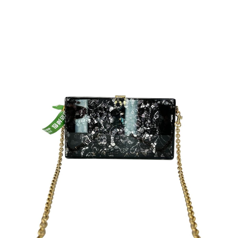 Preloved Dolce&Gabbana Black Lace Crossbody Bag