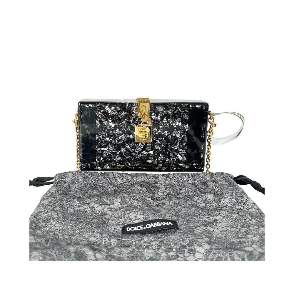 Preloved Dolce&Gabbana Black Lace Crossbody Bag
